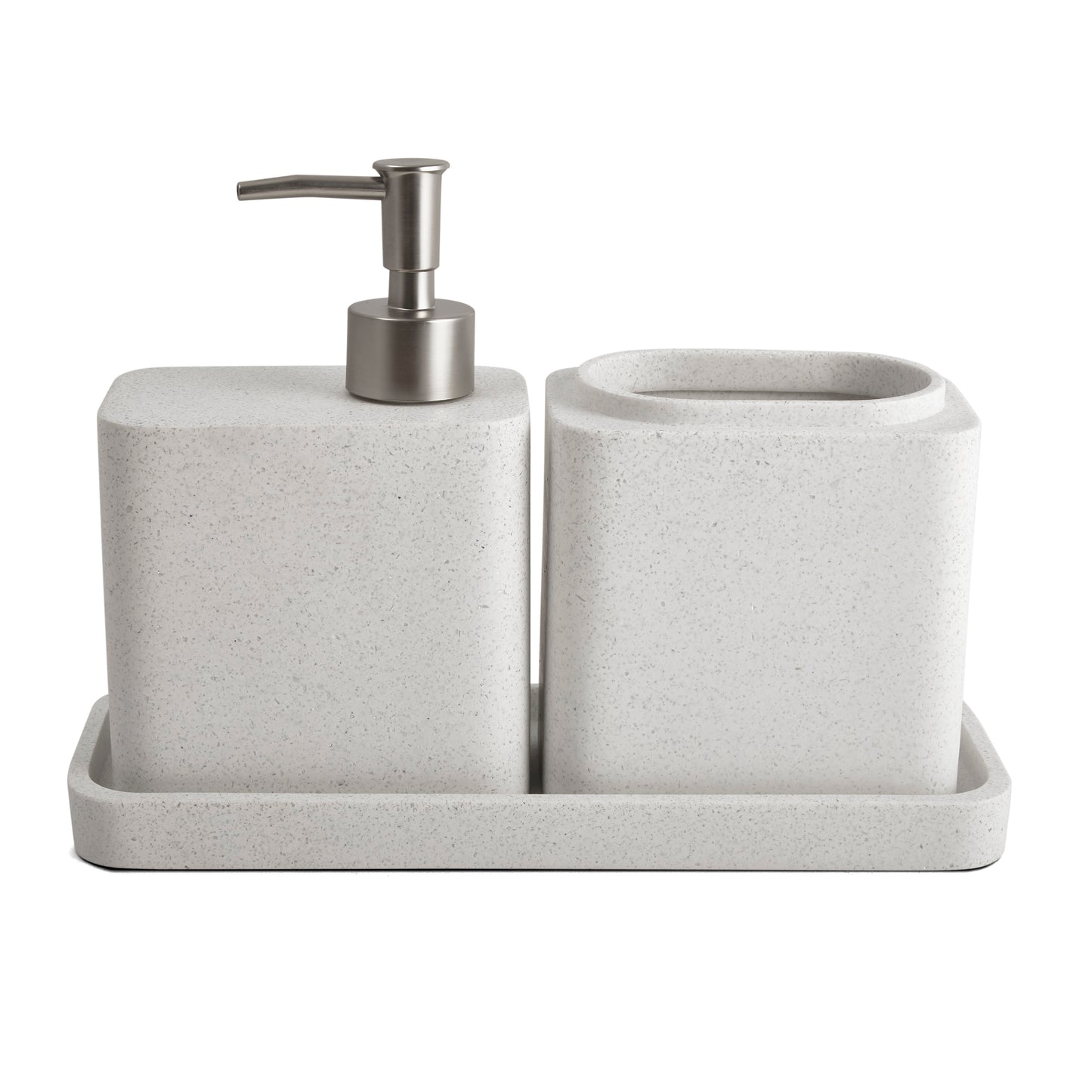 Kit Para Banheiro Poliresina Branca 3 Peças - Mart