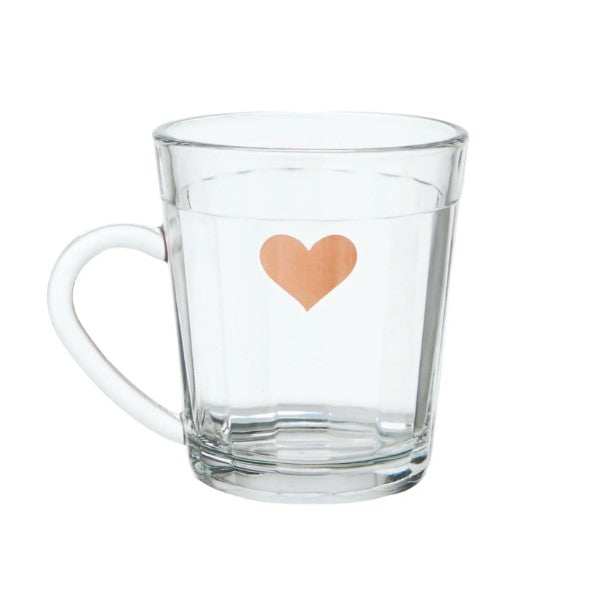 Caneca Americana Coração Rosa - AQUI VC DECORA