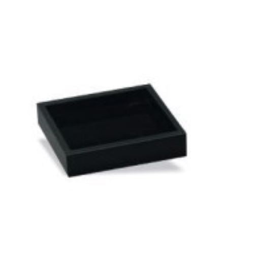 Bandeja Acqua Aroma Preta Acrílico P 9,5x9,5cm