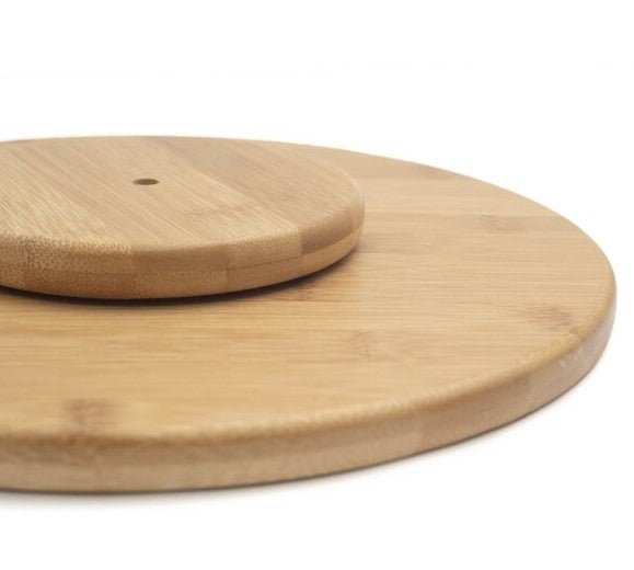 ORGANIZADOR GIRATORIO DE BAMBU 2 ANDARES - OIKOS - AQUI VC DECORA