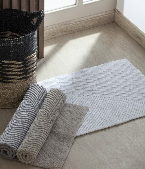 TAPETE BRETON DUPLA FACE 50X70CM BRANCO - AQUI VC DECORA