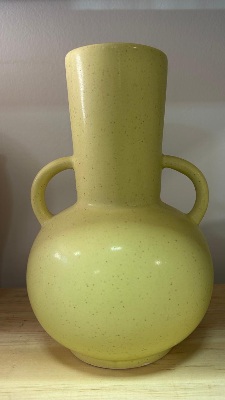 VASO CERÂMICA AMARELO DL0103