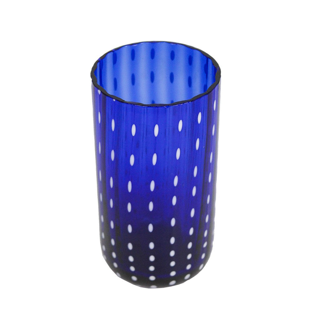 COPOS DECORATIVOS EM VIDRO AZUL