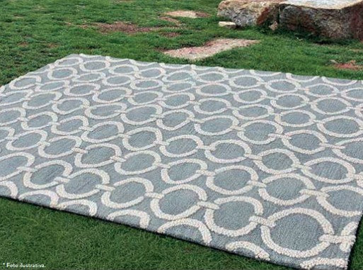 TAPETE DRIBBLE GREY IVORY 160X230
