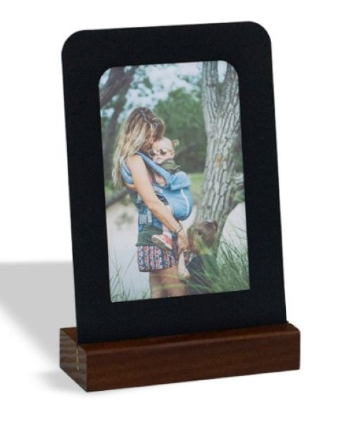 PORTA RETRATO  FLAT PRETO VERTICAL