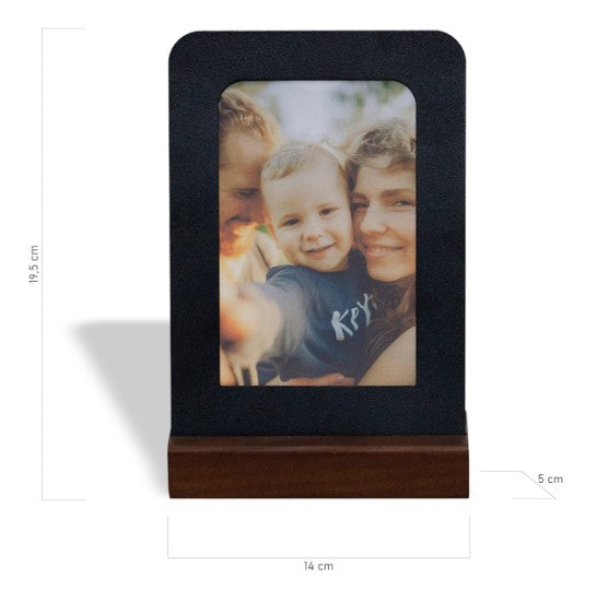 PORTA RETRATO  FLAT PRETO VERTICAL