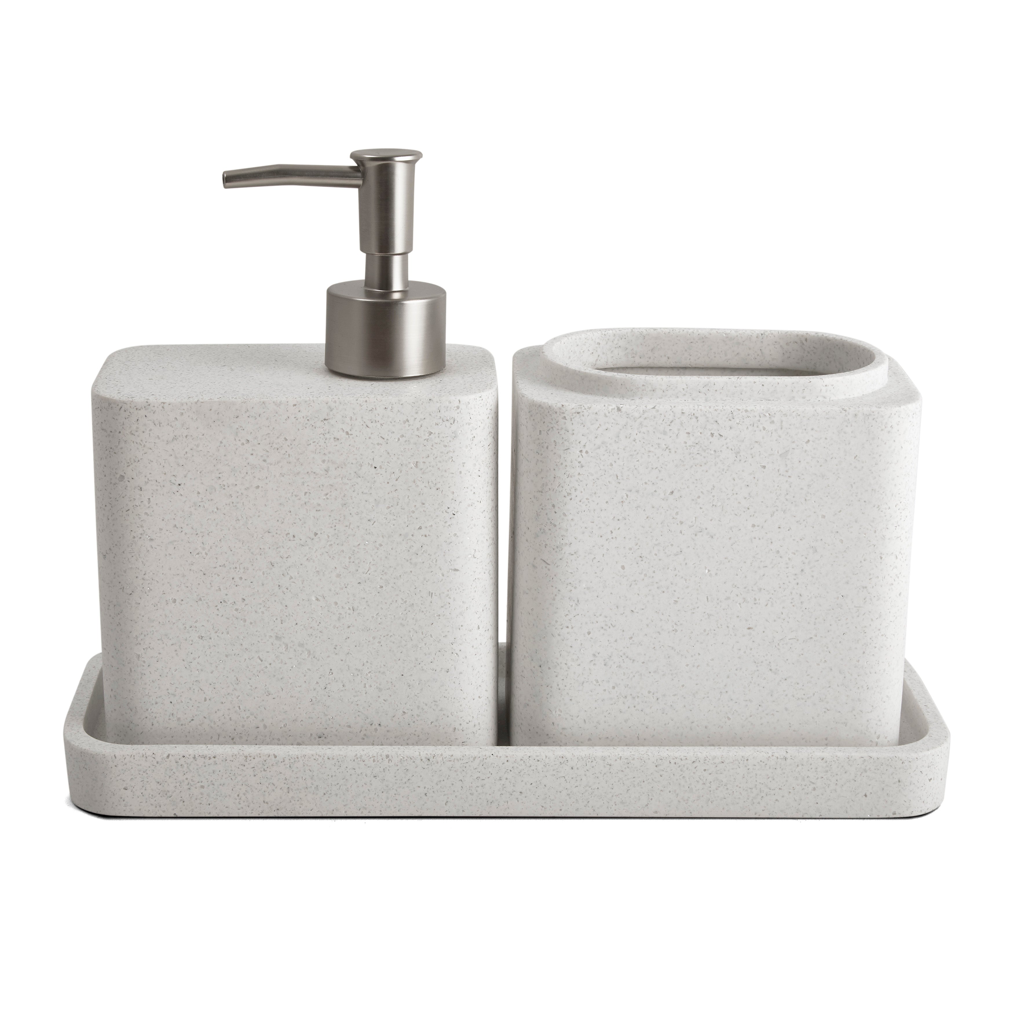 Kit Para Banheiro Poliresina Branca 3 Peças - Mart