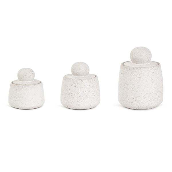 KIT POTES EM CERÂMICA - 3 PÇS