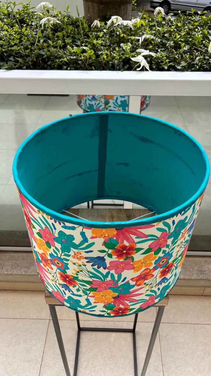 CÚPULA "FLORESCER EM AZUL" 40CMX30CM