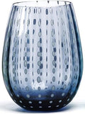 Copo de Vidro Abaloado Azul – Elegância na Mesa