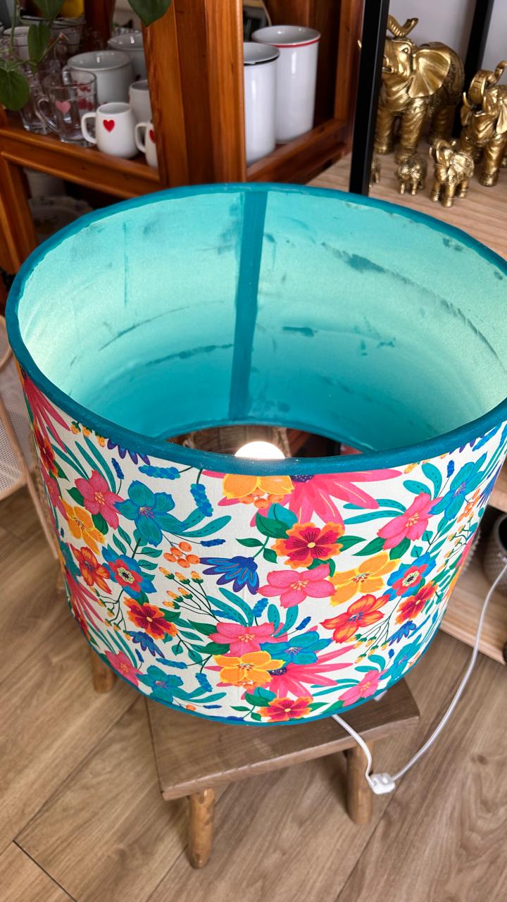 CÚPULA "FLORESCER EM AZUL" 40CMX30CM