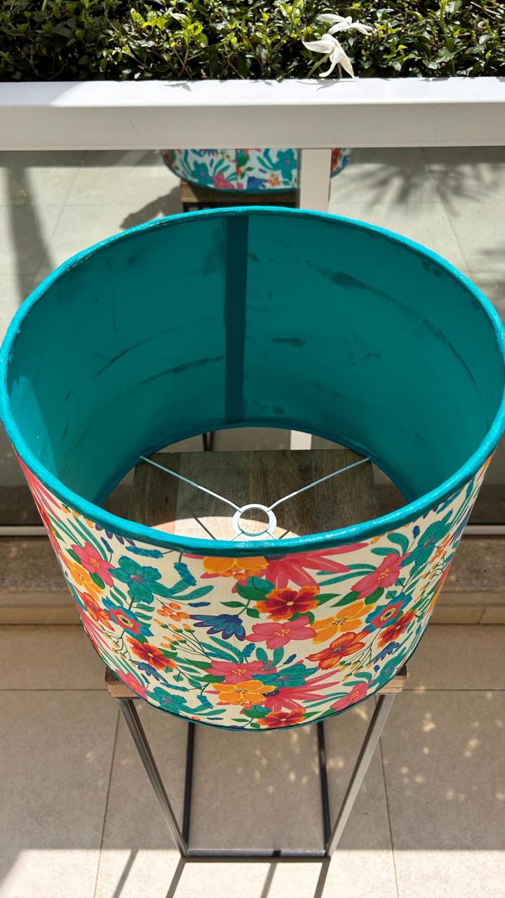 CÚPULA "FLORESCER EM AZUL" 40CMX30CM