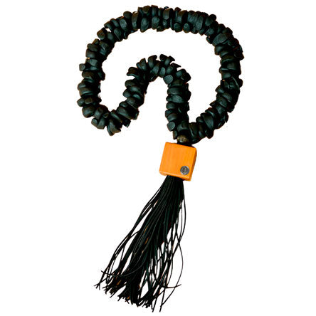 COLAR DE MADEIRA DECORATIVO OLINDA PRETO 70 CM