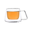 Caneca de Vidro Borossilicato com Parede Dupla – Elegância e Conforto