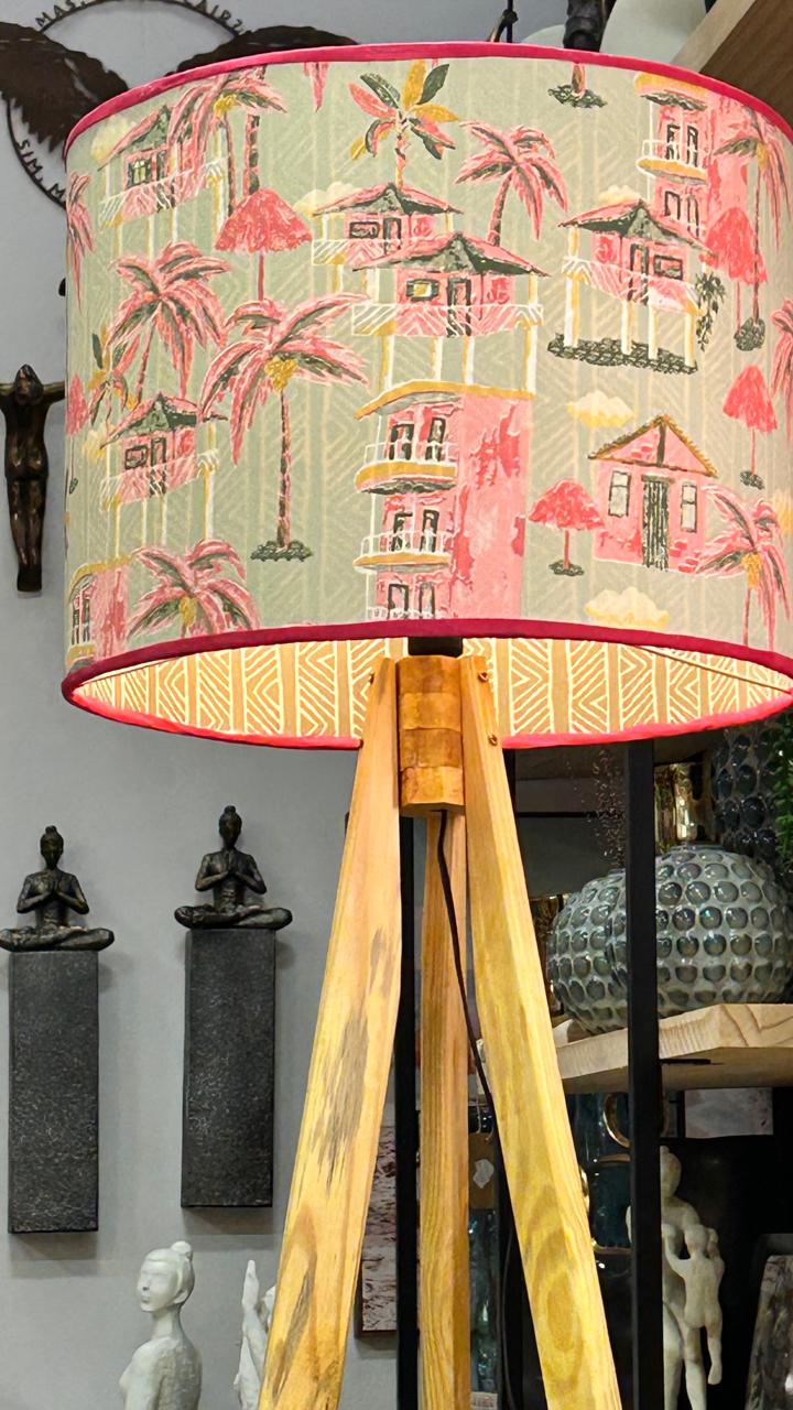 CÚPULA "PRAIA VERDE E ROSA" 40CMX30CM