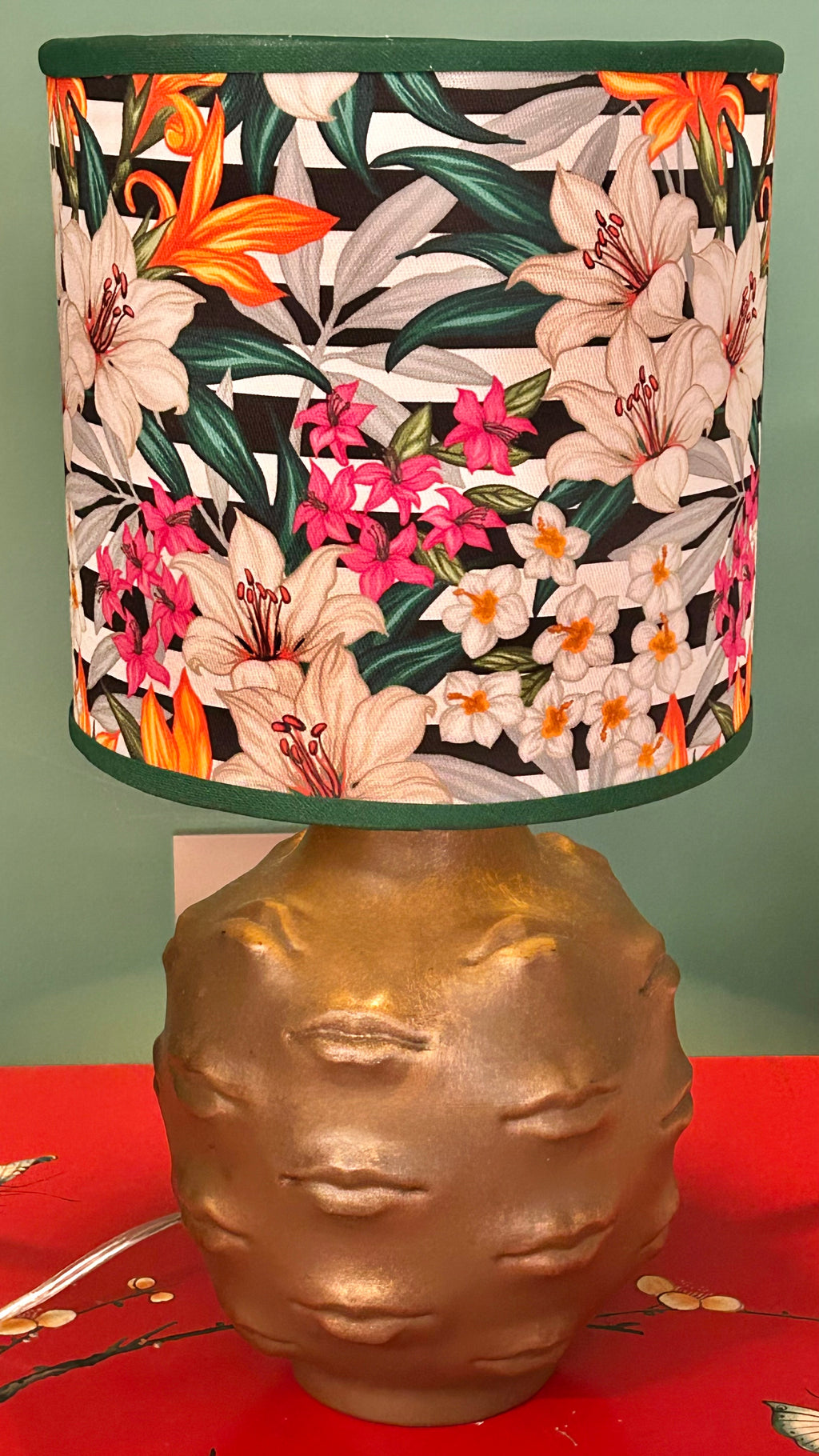 Cúpula Jardim Tropical Coral Dourado
