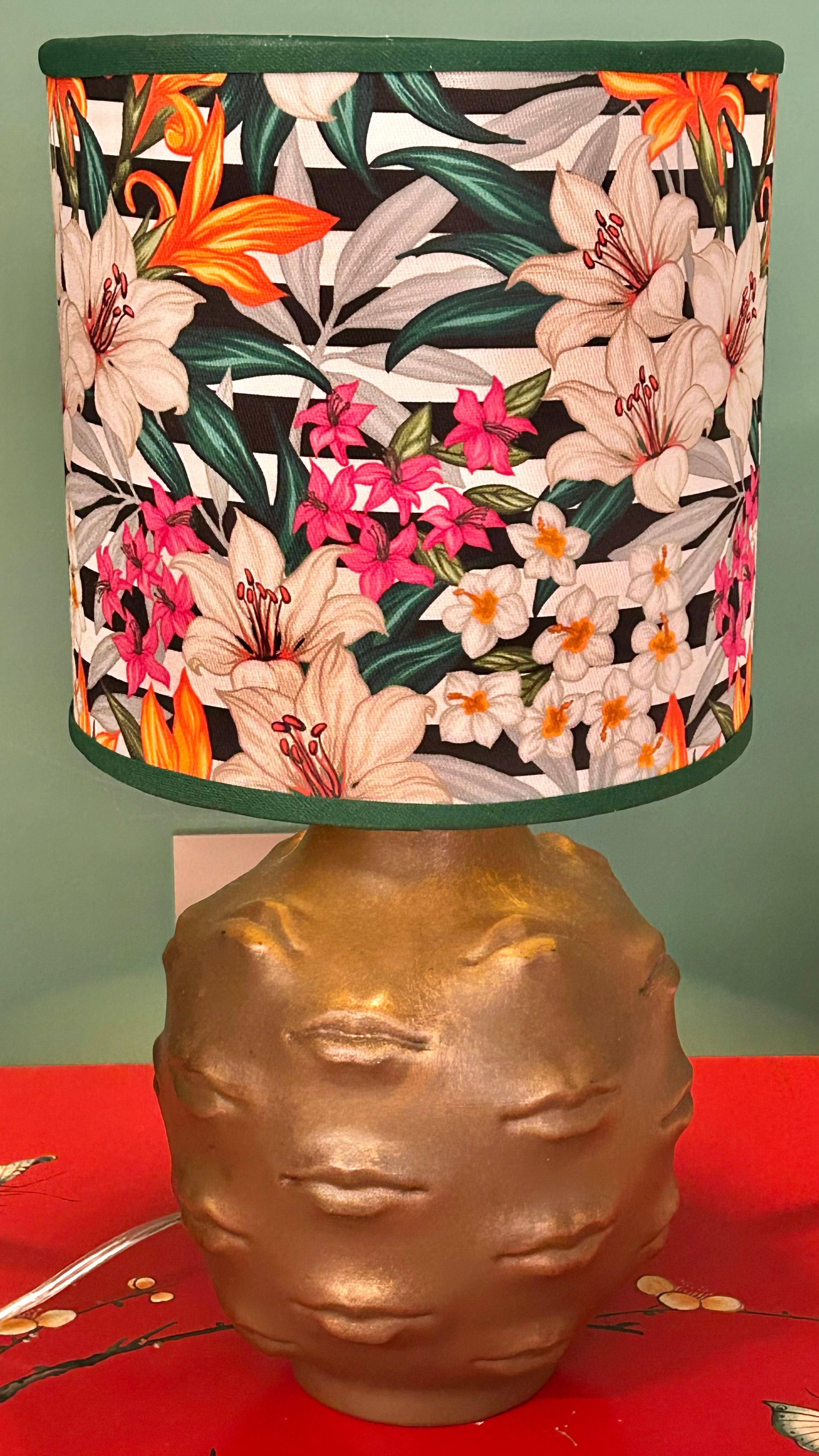 Cúpula Jardim Tropical Coral Dourado