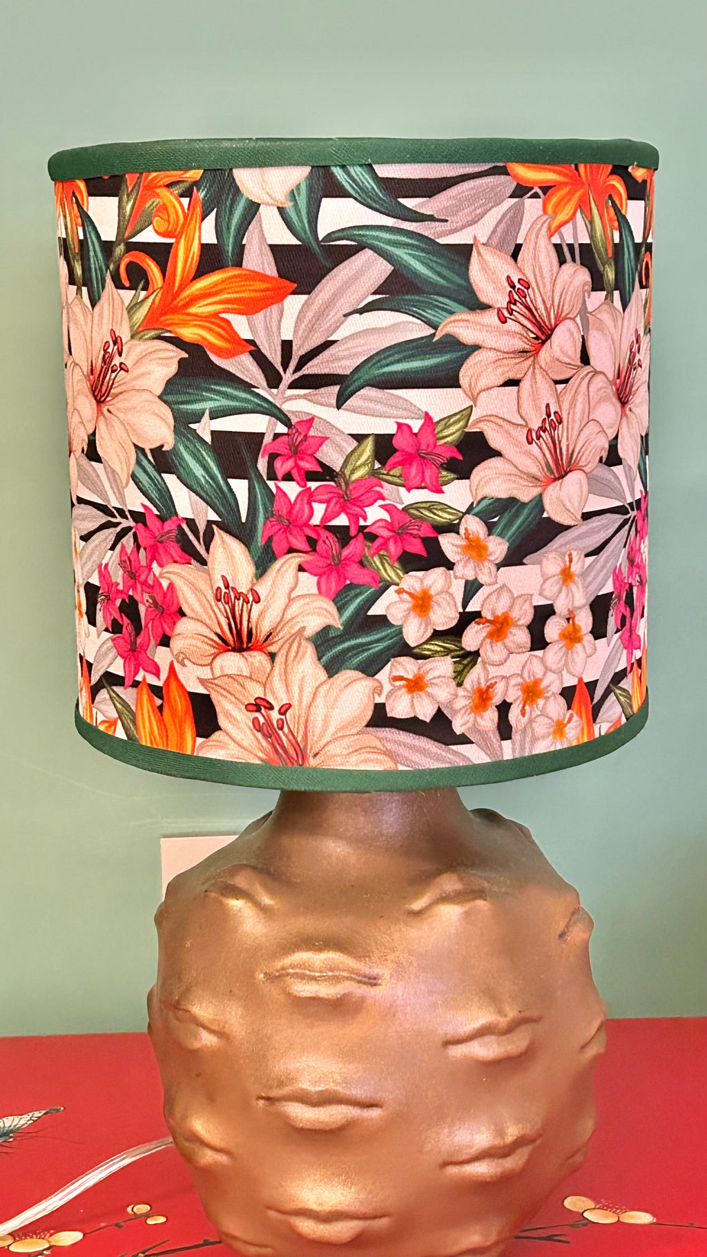 Cúpula Jardim Tropical Coral Dourado