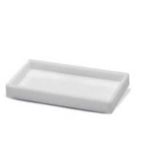 Bandeja Acqua Aroma Branca Acrílico M 18,5x9,5cm
