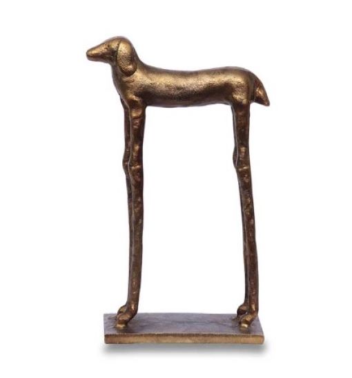 ESTÁTIUA EM ALUMINIO/BRONZE KENNEL III - AQUI VC DECORA