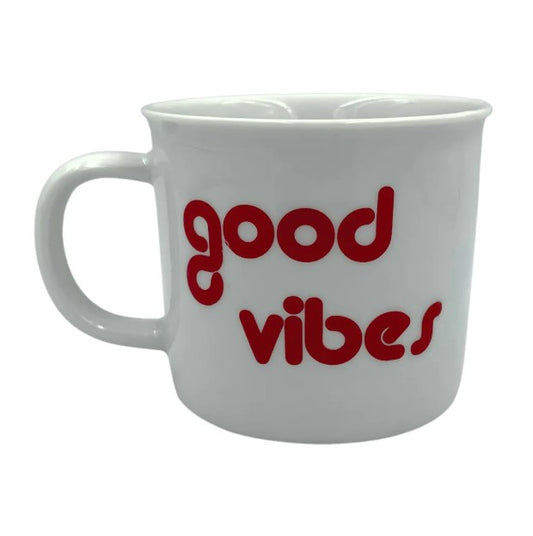 Caneca Decorativa G - Good Vibes - AQUI VC DECORA