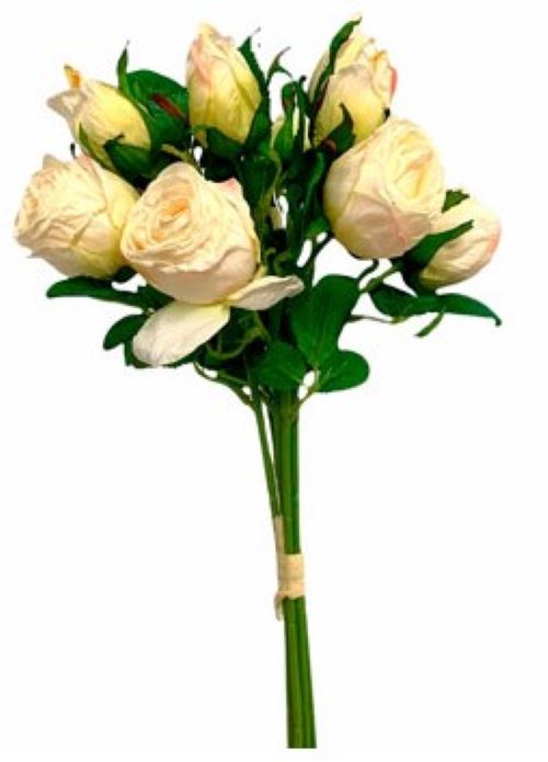Bouquet de Mini Rosa Branca 30cm