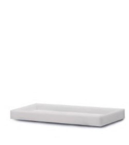 Bandeja Acqua Aroma Branca Acrílico G 27x9,5cm
