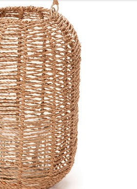 Lanterna Decorativa Em Fibra Natural