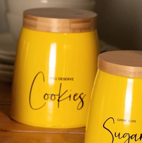 Pote Porta Condimento Sunshine Branco ou Amarelo Cookies Yoi