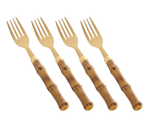 Kit 4 Garfosde Mesa Wolff  Tulum Dourado