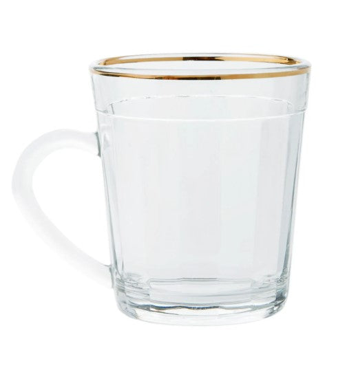 Caneca Mug Americano com Filete Dourado