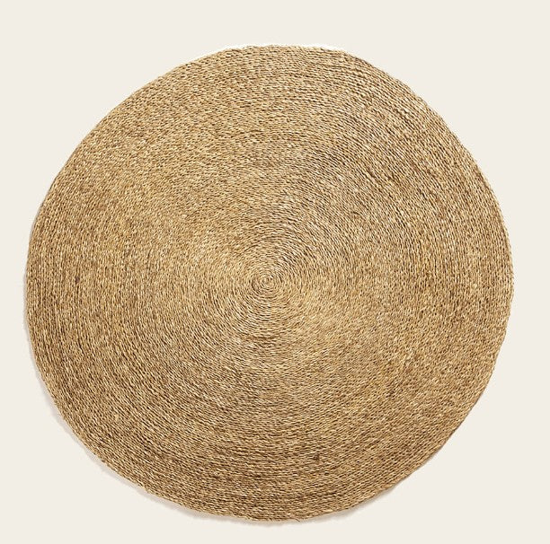 Tapete Redondo Em Fibra Natural