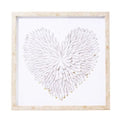 QUADRO CORACAO BRANCO 40X40 CM