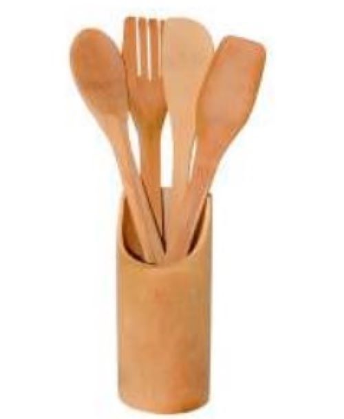Conj.  Utensílios em Bambu