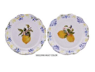 JOGO 2 PRATOS RASOS LIMÃO SICILIANO 28cm