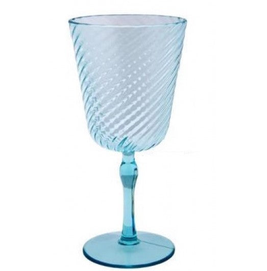 TAÇA ACRÍLICO  ASPIRAL AZUL 460ML