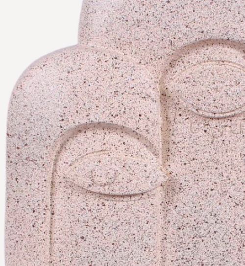 ESCULTURA PO DE PEDRA 2 ROSTOS 12,5X8X26CM