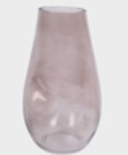 VASO DE VIDRO AMASSADO MARROM 30x16x10