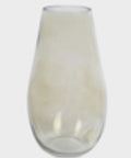 VASO DE VIDRO AMASSADO VERDE 30x16x10