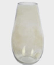 VASO DE VIDRO AMASSADO VERDE 30x16x10