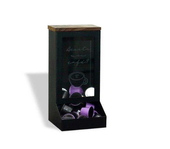 PORTA CÁPSULAS DE MESA TORRE ACEITA UM CAFÉ - AQUI VC DECORA