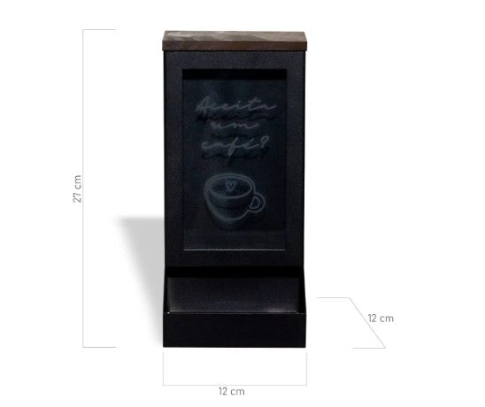 PORTA CÁPSULAS DE MESA TORRE ACEITA UM CAFÉ - AQUI VC DECORA