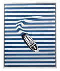 QUADRO OCEAN LANCHA AO MAR 40X50 CM