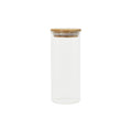 POTE 450ML DE VIDRO COM TAMPA DE BAMBU CIRCULAR MANTIMENTO - OIKOS NATURAL