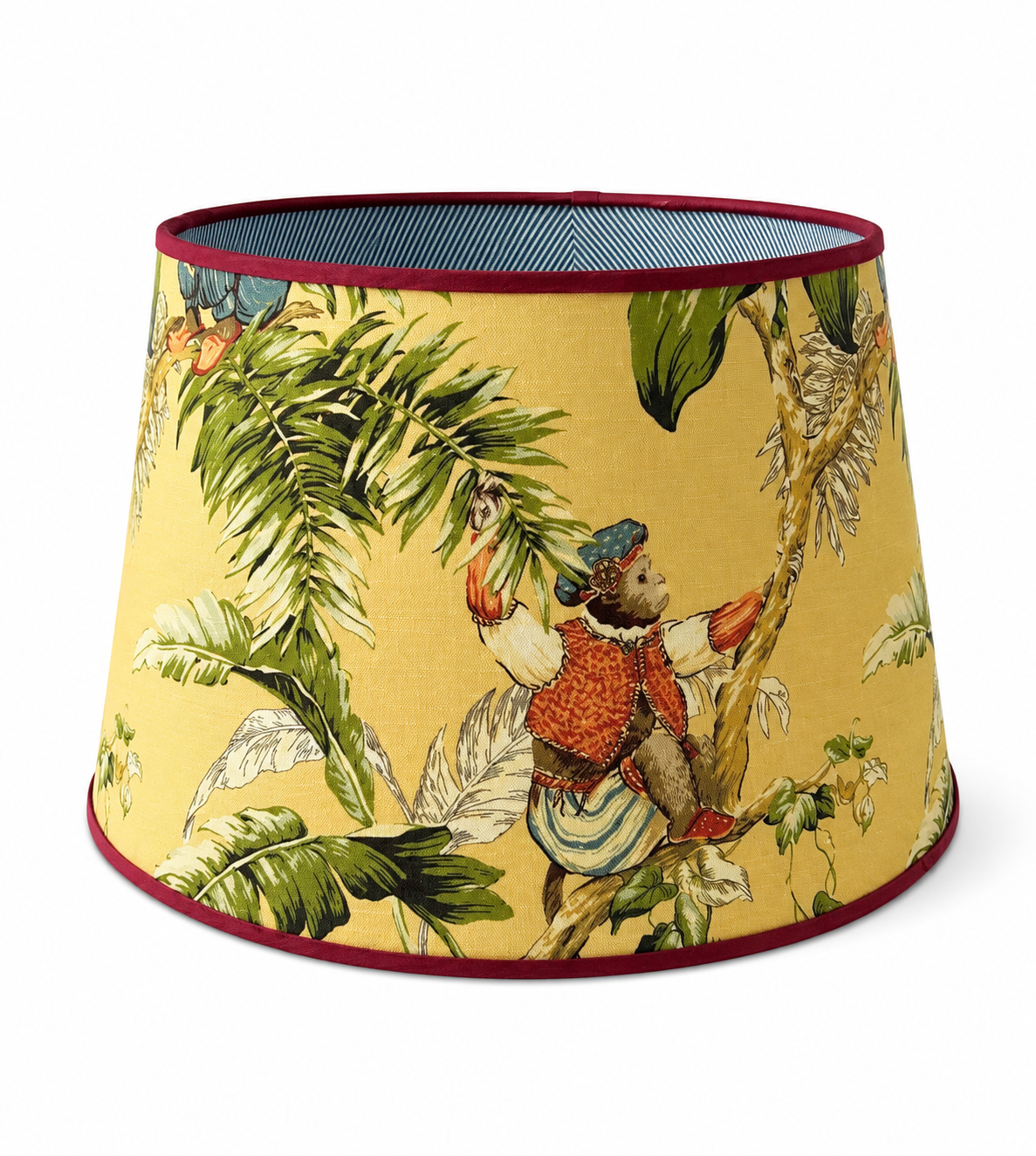 Cúpula Artesanal Tropical em Linho 40x26,5 cm