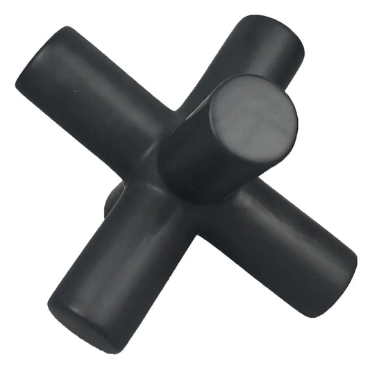 Escultura Decorativa de Cerâmica Preto Fosco 12cm X 12cm X 10cm