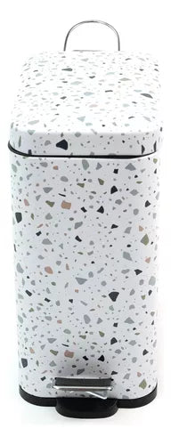 Lixeira Retangular De Metal Com Pedal Granilite 5l - Oikos