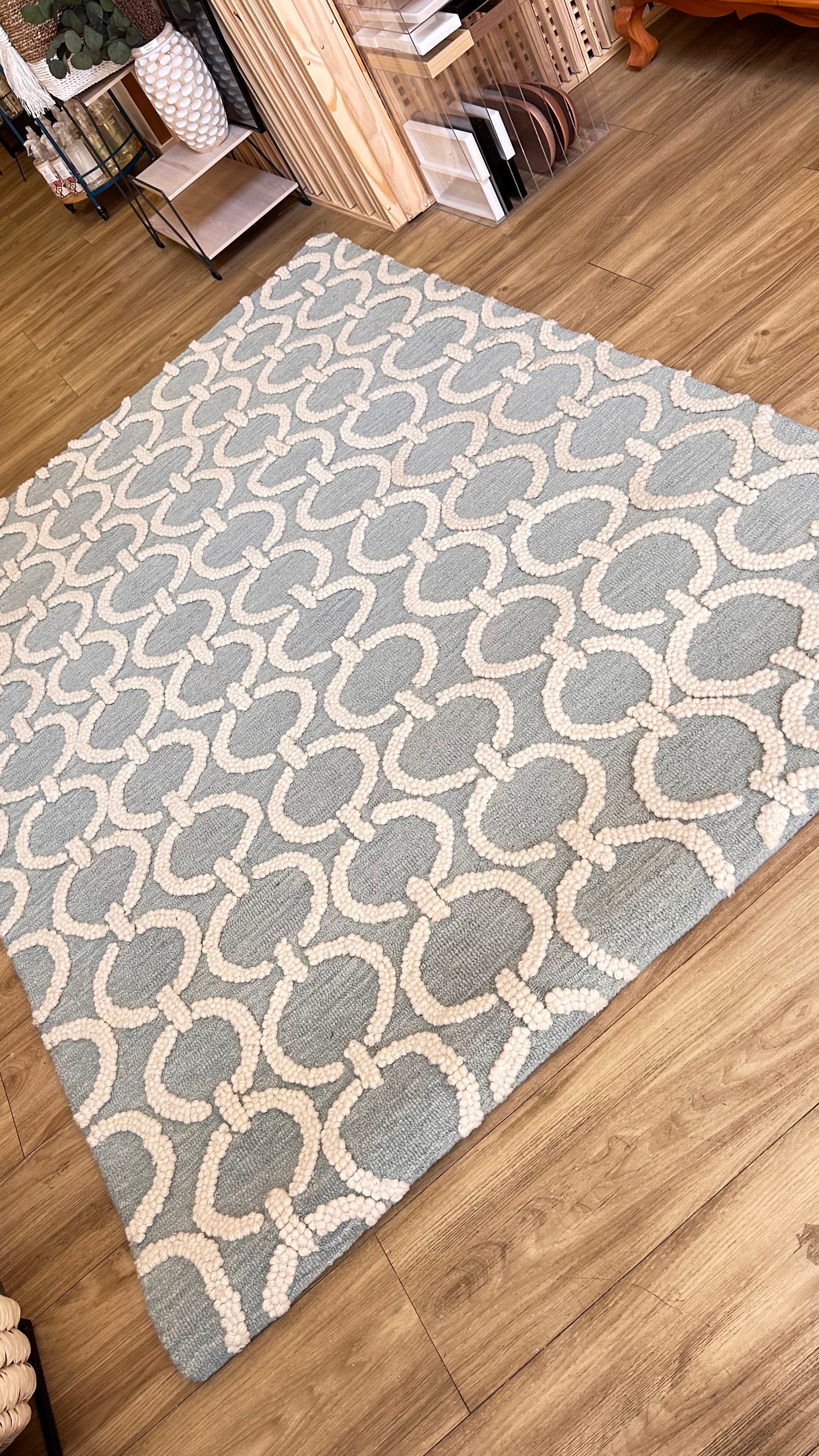 TAPETE DRIBBLE GREY IVORY 160X230