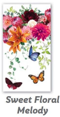 GUARDANAPO HOSTESS SWEET FLORAL MELODY - MICHEL DESIGN WORKS - AQUI VC DECORA