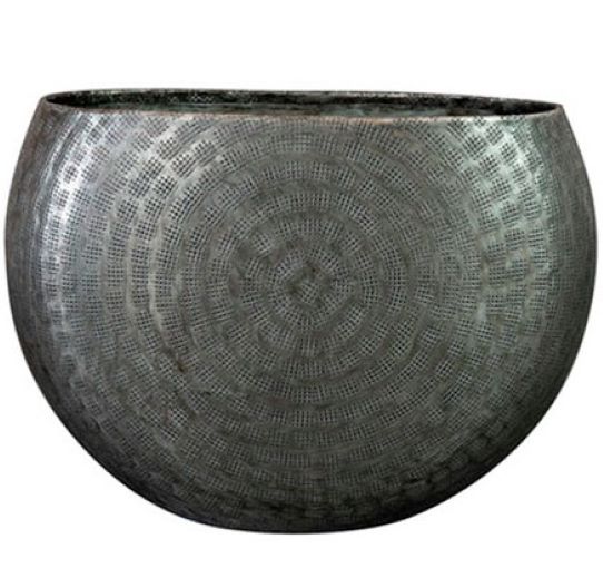 JARDINEIRA NYNKE  METAL CHUMBO 28X15X23CM - AQUI VC DECORA